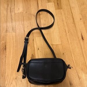 Black Leather Crossbody Bag